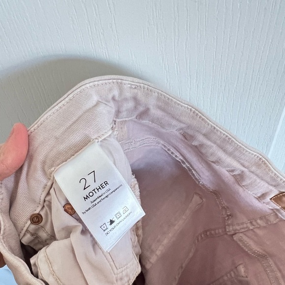 MOTHER Women's Skinny Jeans in Cream - Picture 6 of 8